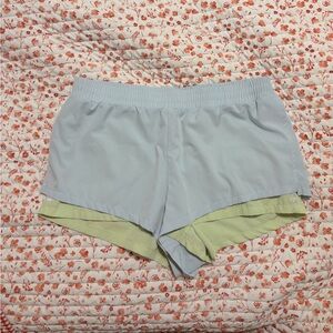 Light Blue and Green Hind Athletic Shorts in size Large